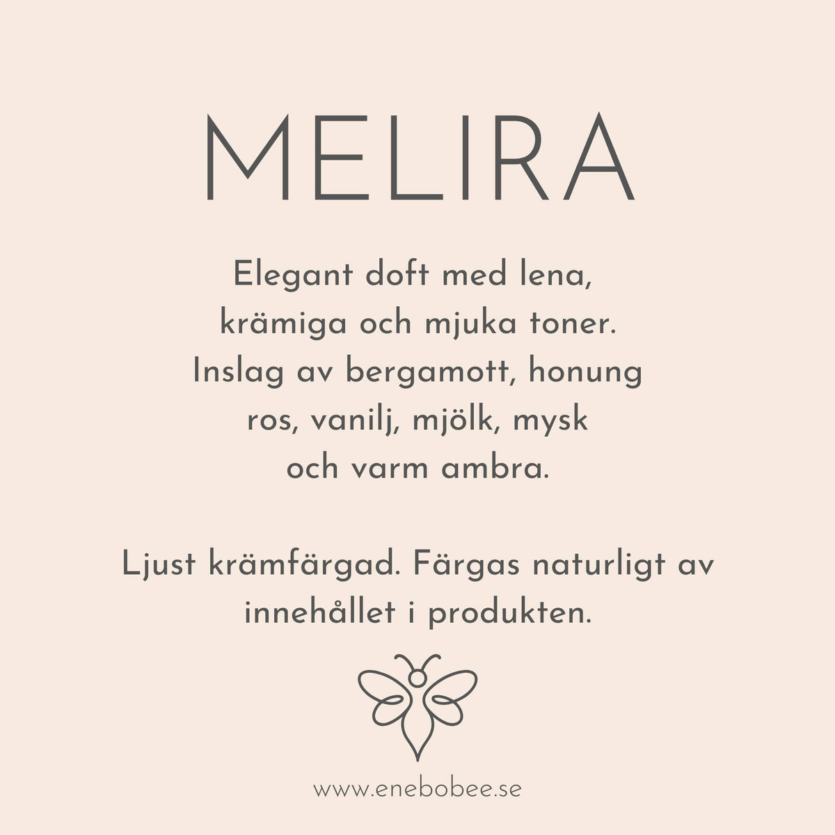 Doftkort beskrivande EneboBees doft Melira.