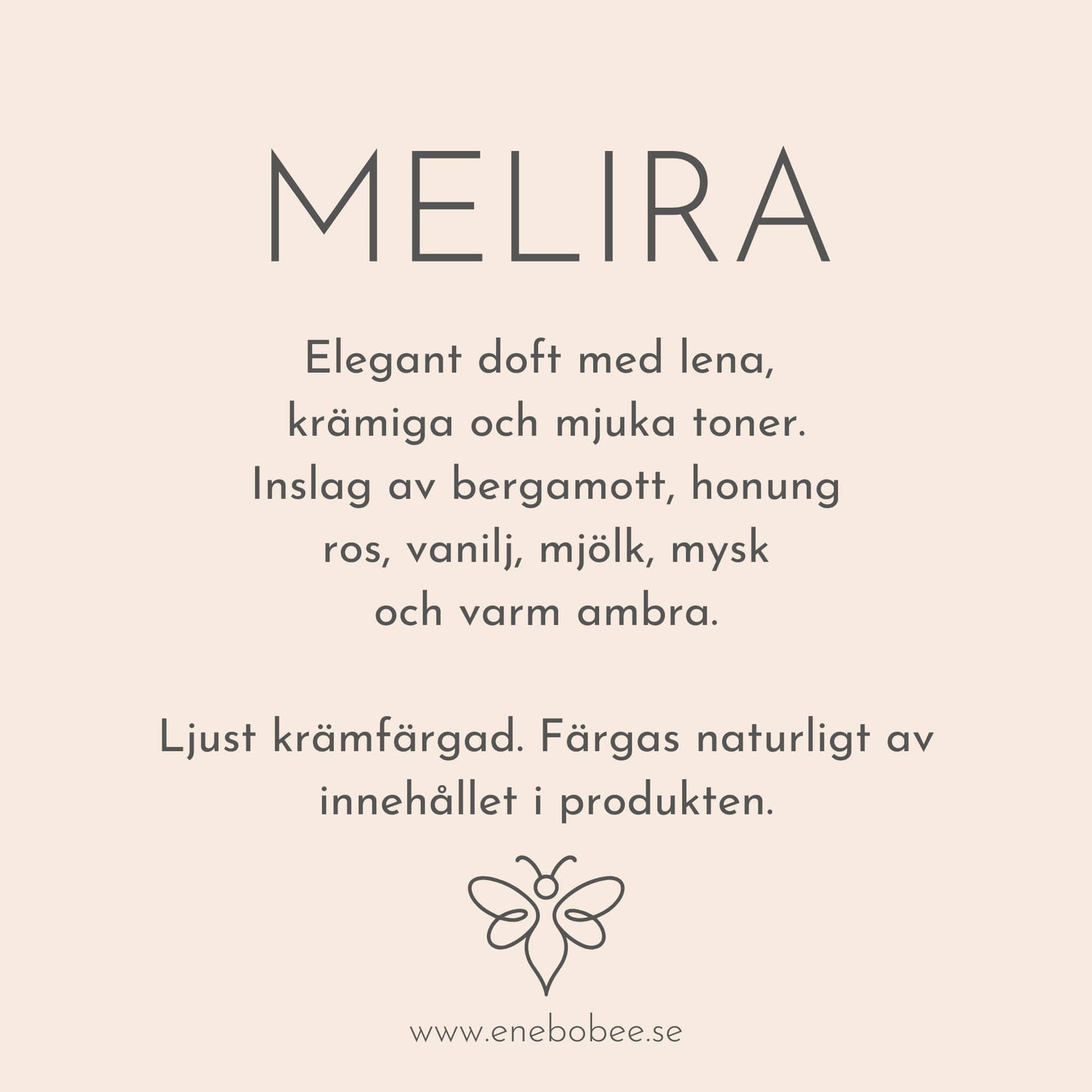 Doftkort beskrivande EneboBees doft Melira.