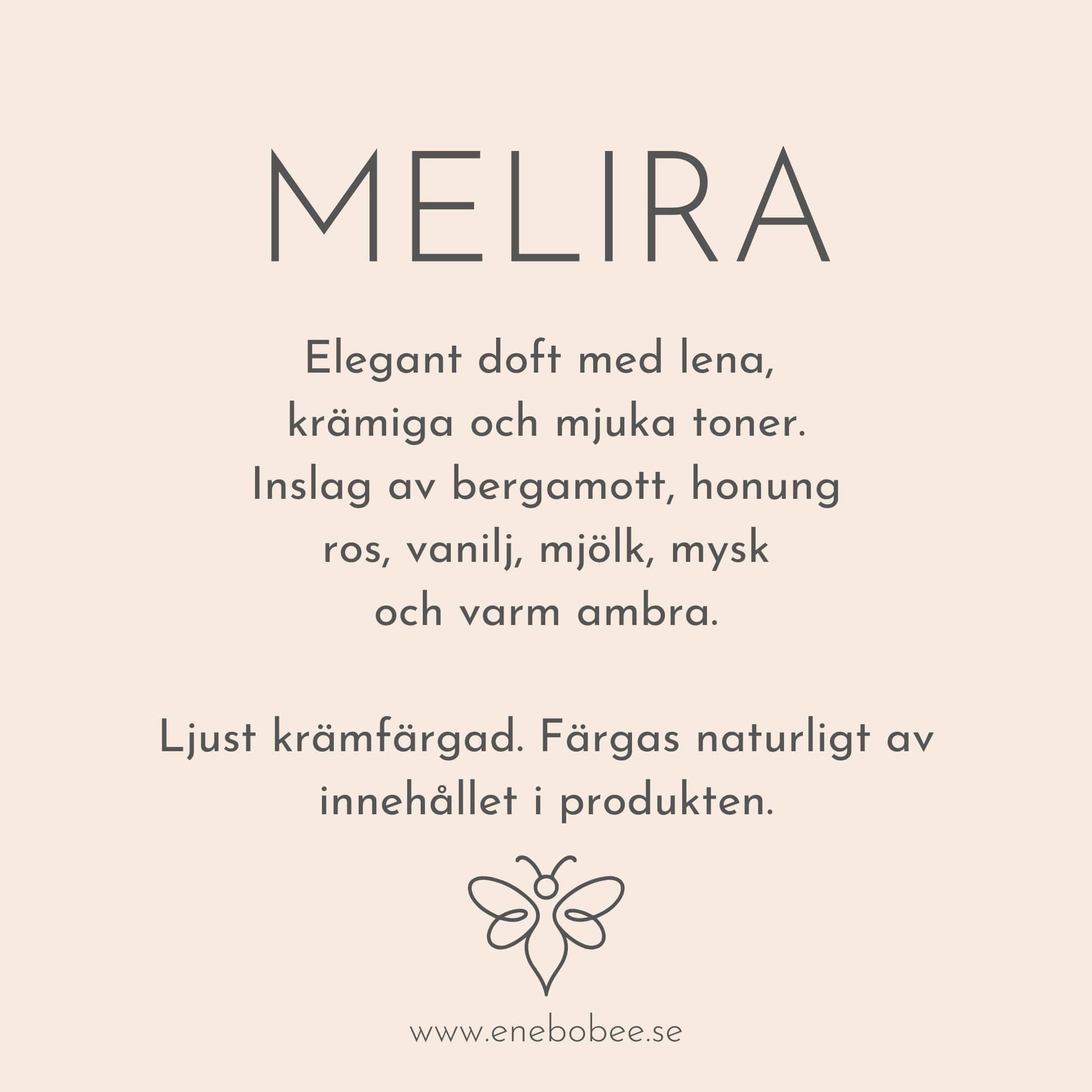 Doftkort beskrivande EneboBees doft Melira.
