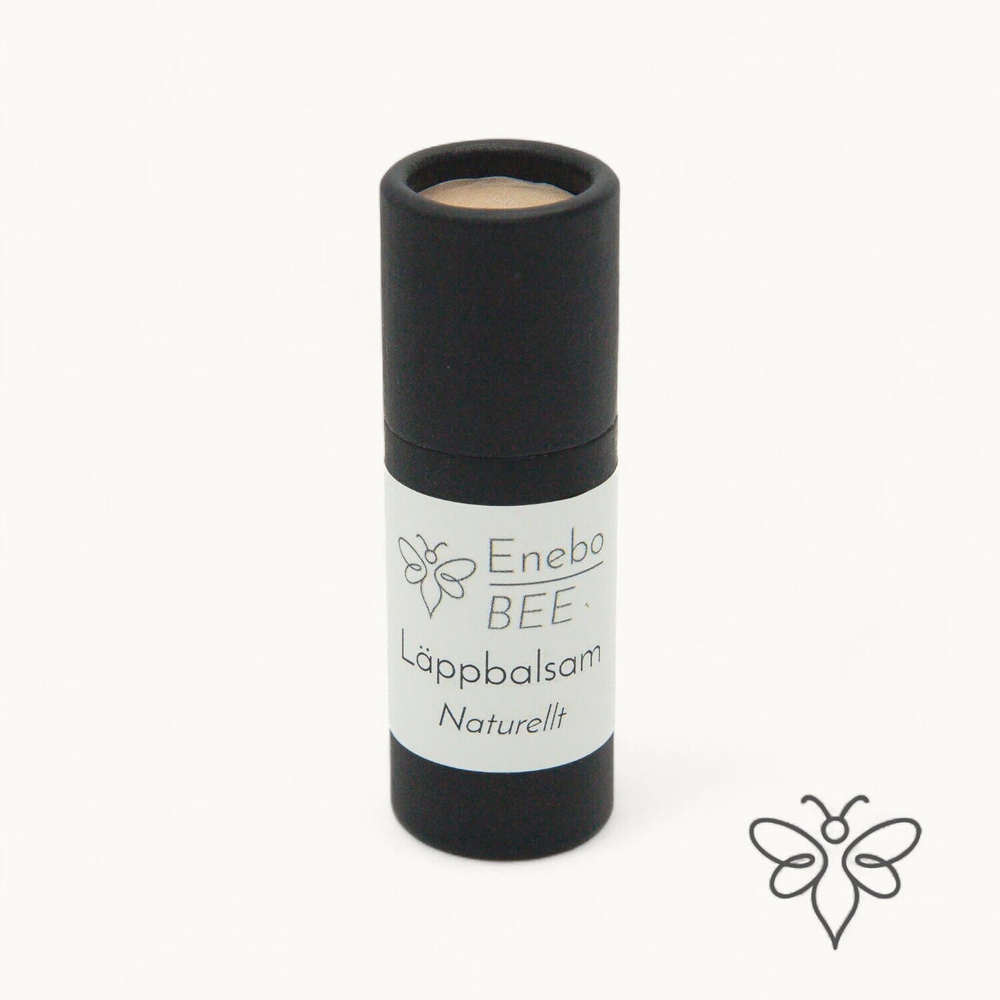 EneboBee läppbalsam Naturellt i svart pappstift – naturligt och handgjort.