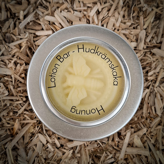 Hudkrämskaka – Lotion Bar med bivax – Melira – framsida