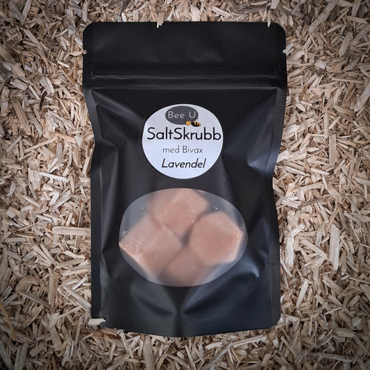 Saltskrubb - Bivax -  Lavendel, framsida