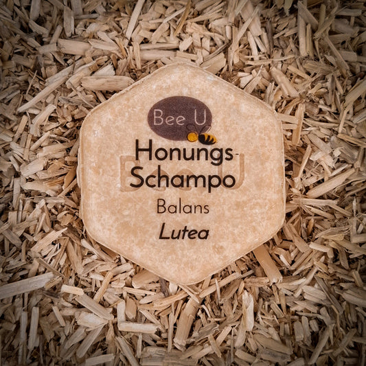 Schampokaka – Honungsschampo – Balans – Lutea, framsida