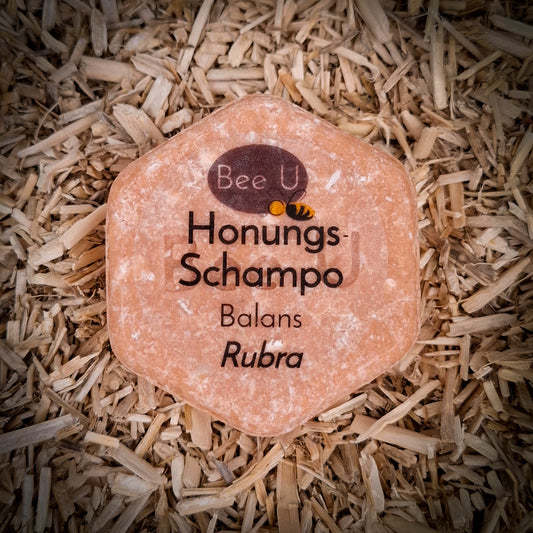 Schampokaka – Honungsschampo – Balans – Rubra, framsida