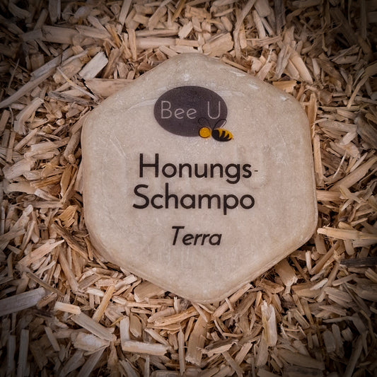 Schampokaka – Honungsschampo – Omsorg – Terra, framsida